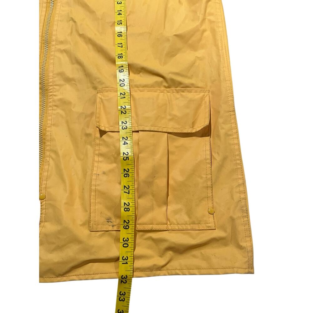 🌦️ VINTAGE TOTES YELLOW RAINCOAT | Pastel Plaid Lined 🌈 - Picture 4 of 6
